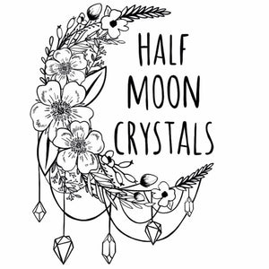 Half Moon Crystals Flower Crescent Moon Logo